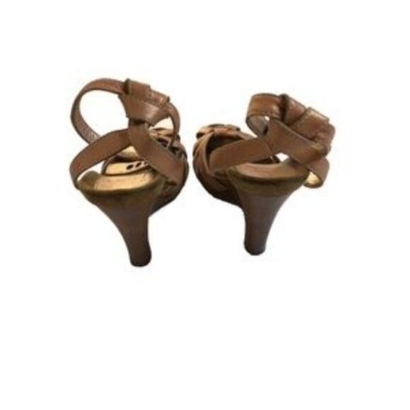 Cole Haan G Series Rose Gold Peach Ankle Strap Wedge Sandals - Picture 4 of 4